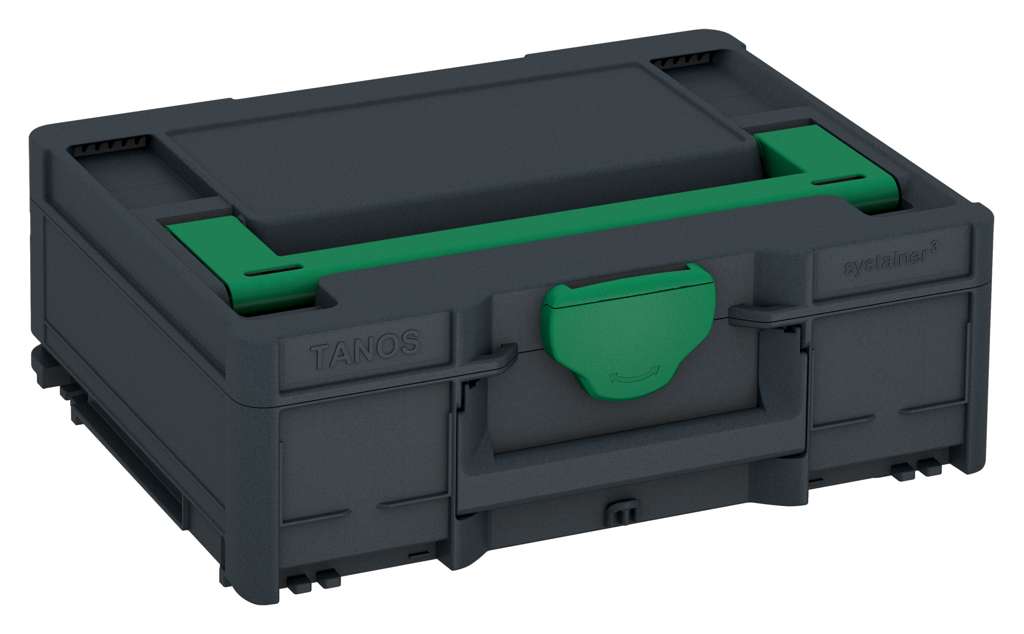 Systainer³ M 137, Anthracite with Signal Green lid handle and Signal Green catches