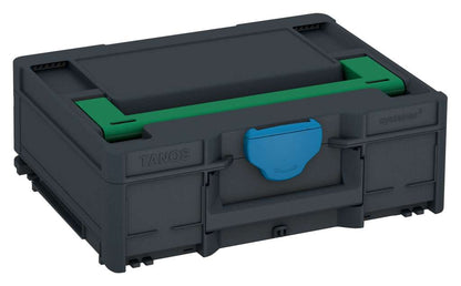 Systainer³ M 137, Anthracite with Signal Green lid handle and Sky Blue catches