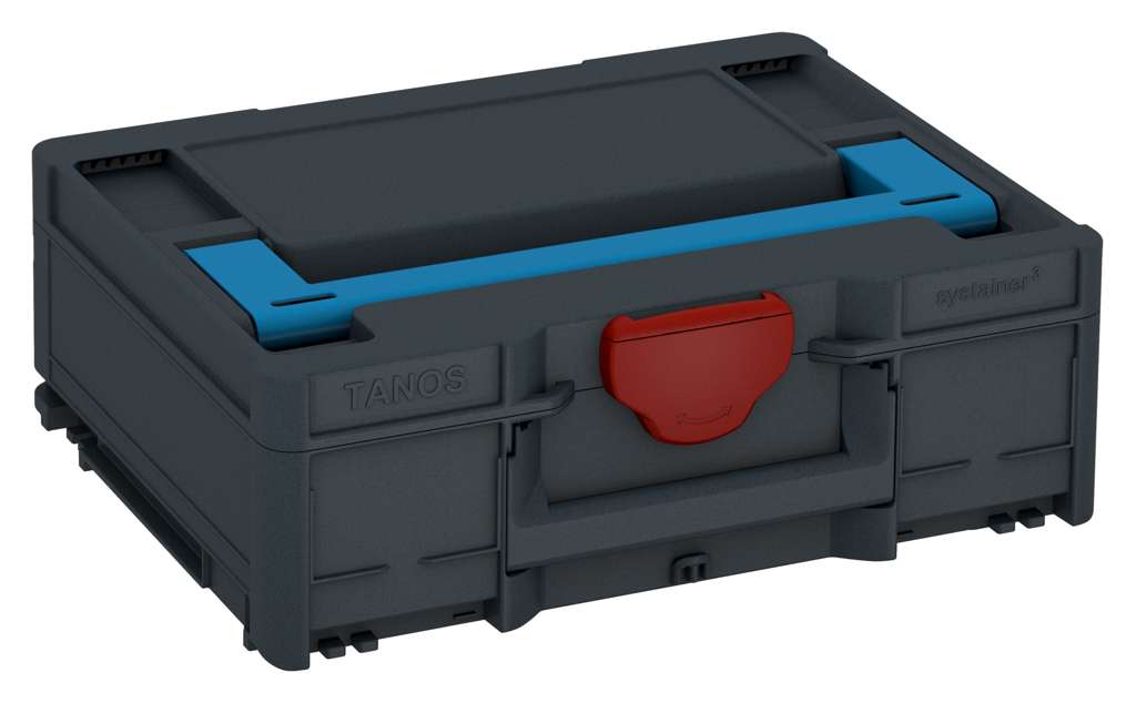 Systainer³ M 137, Anthracite with Sky Blue lid handle and Carmine Red catches