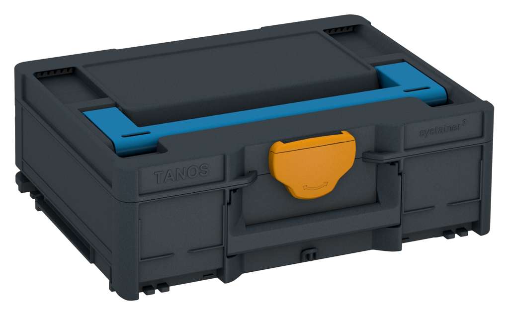Systainer³ M 137, Anthracite with Sky Blue lid handle and Daffodil Yellow catches