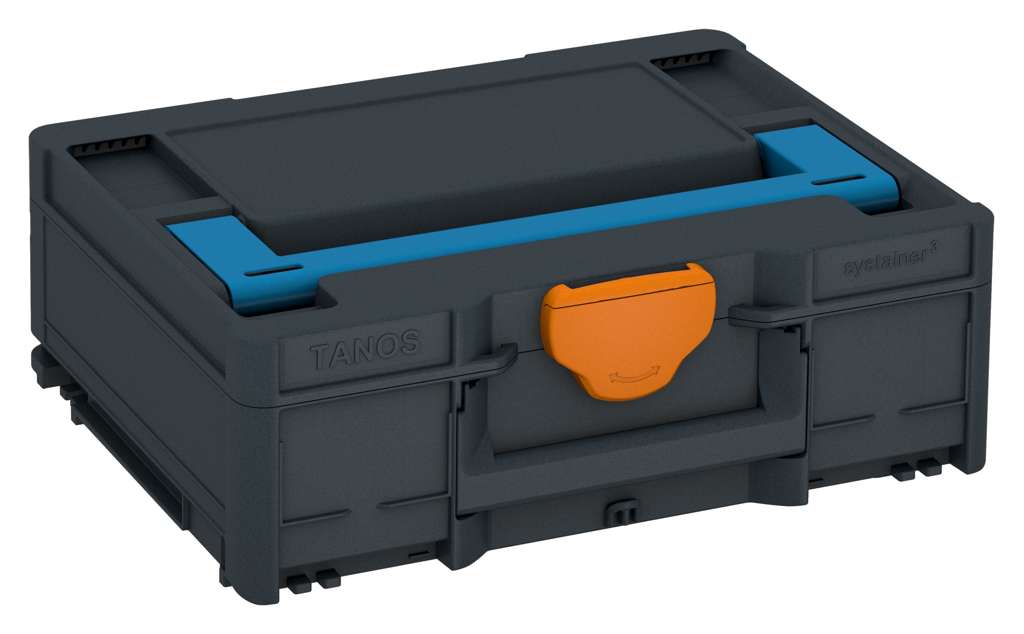 Systainer³ M 137, Anthracite with Sky Blue lid handle and Deep Orange catches
