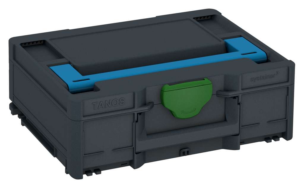 Systainer³ M 137, Anthracite with Sky Blue lid handle and Emerald Green catches
