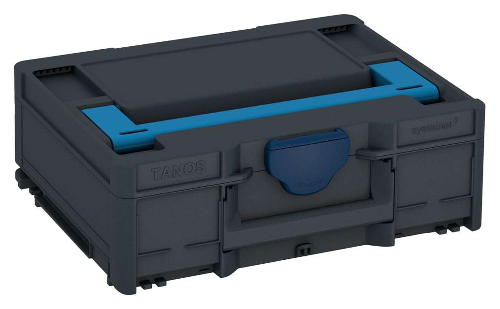 Systainer³ M 137, Anthracite with Sky Blue lid handle and Sapphire Blue catches