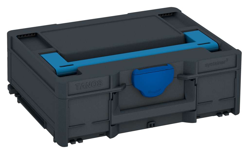 Systainer³ M 137, Anthracite with Sky Blue lid handle and Signal Blue catches