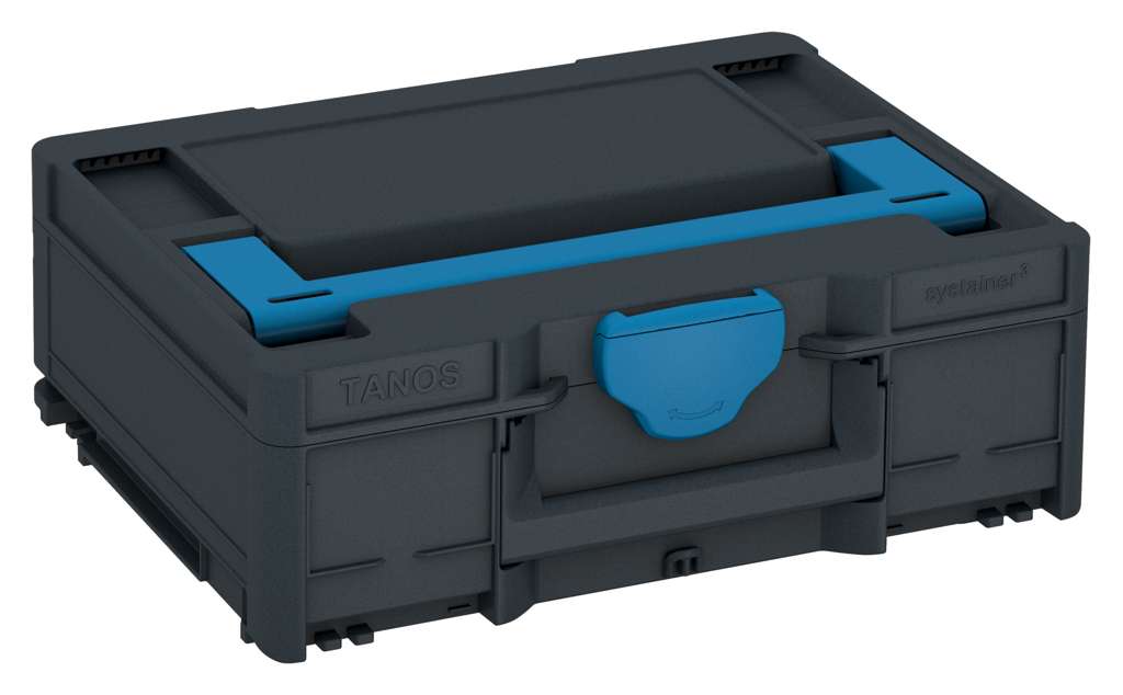 Systainer³ M 137, Anthracite with Sky Blue lid handle and Sky Blue catches