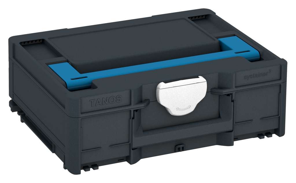 Systainer³ M 137, Anthracite with Sky Blue lid handle and White catches