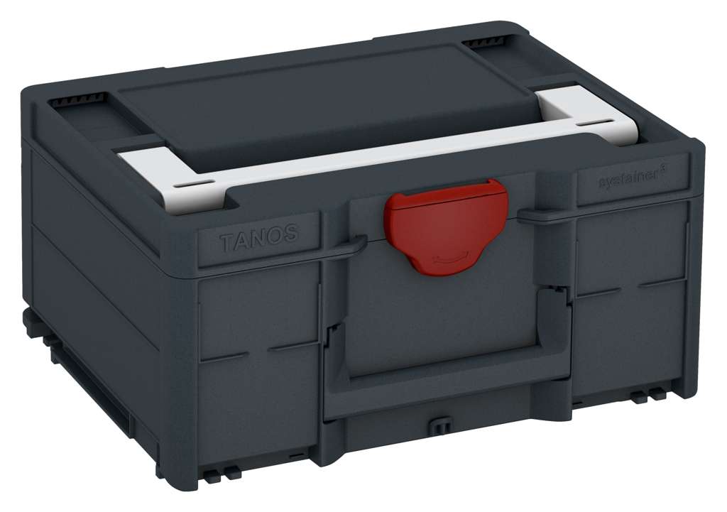 Systainer³ M 187, Anthracite with Light Grey lid handle and Carmine Red catches