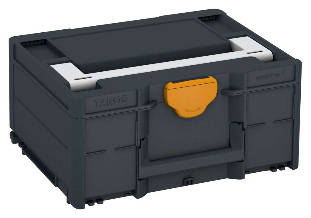 Systainer³ M 187, Anthracite with Light Grey lid handle and Daffodil Yellow catches