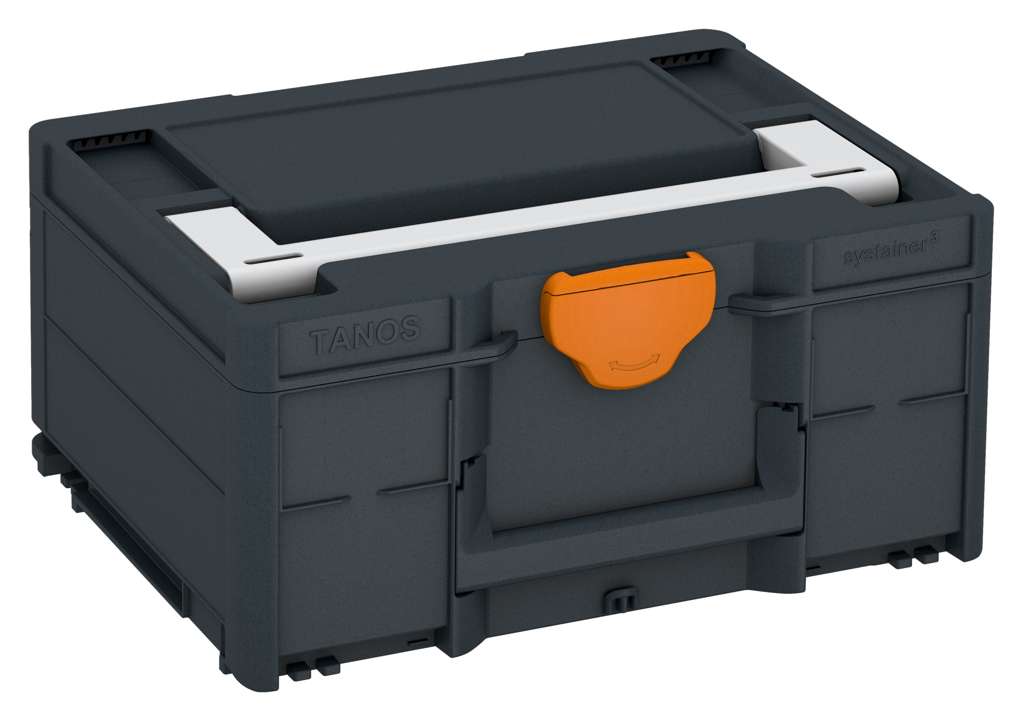 Systainer³ M 187, Anthracite with Light Grey lid handle and Deep Orange catches