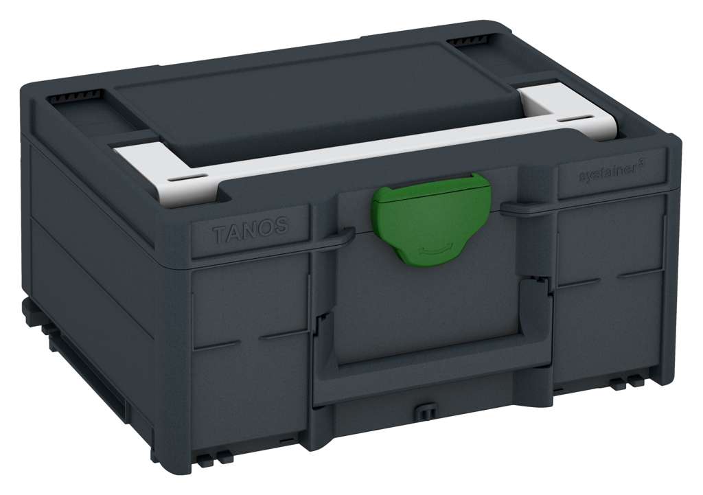 Systainer³ M 187, Anthracite with Light Grey lid handle and Emerald Green catches