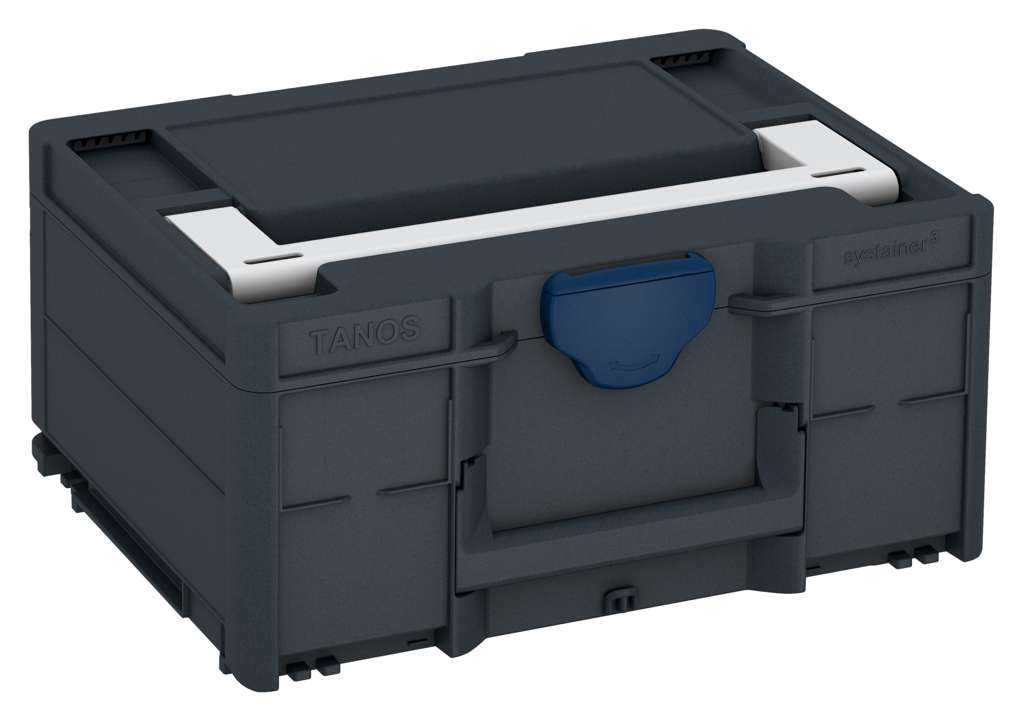 Systainer³ M 187, Anthracite with Light Grey lid handle and Sapphire Blue catches