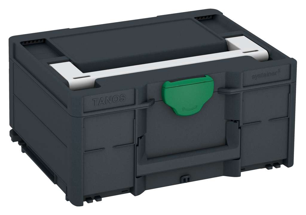 Systainer³ M 187, Anthracite with Light Grey lid handle and Signal Green catches