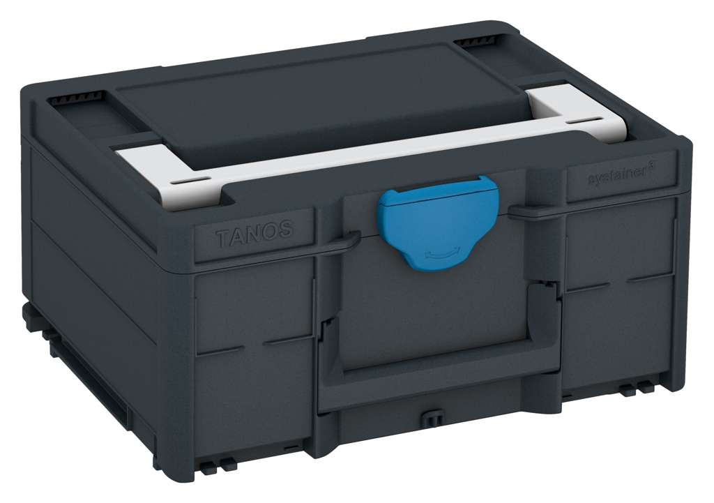 Systainer³ M 187, Anthracite with Light Grey lid handle and Sky Blue catches