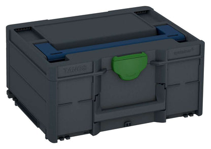 Systainer³ M 187, Anthracite with Sapphire Blue lid handle and Emerald Green catches