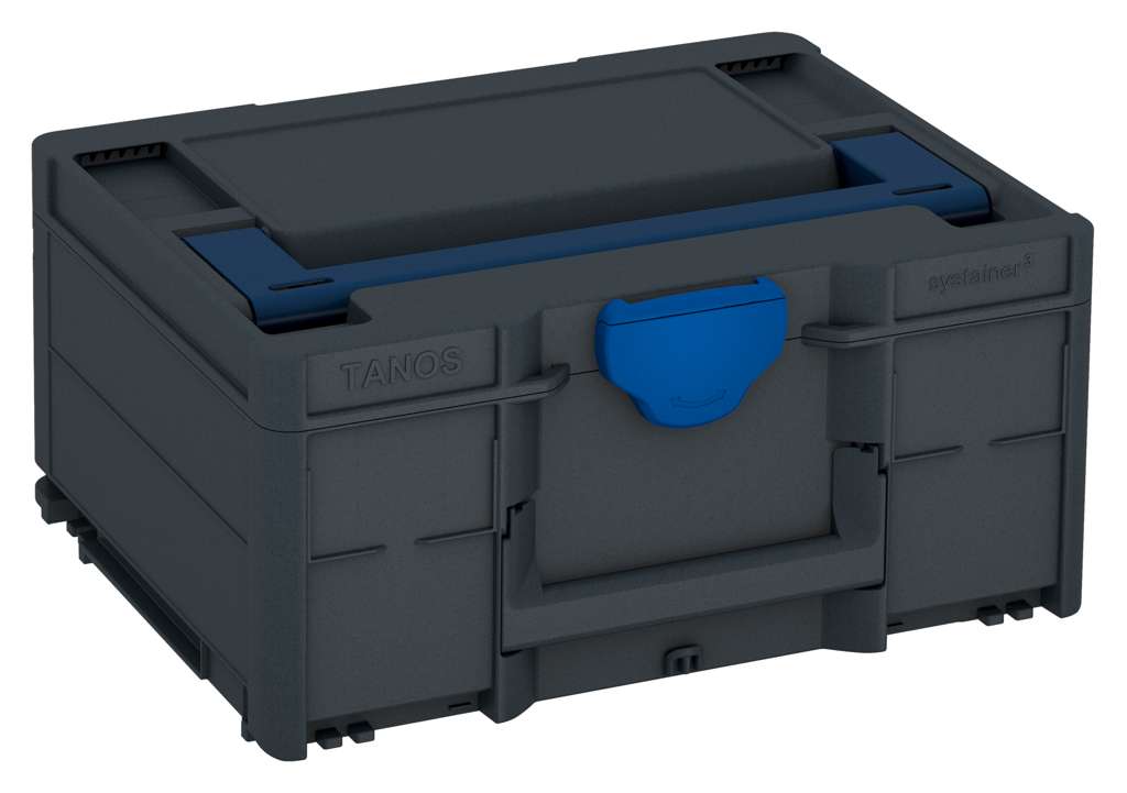 Systainer³ M 187, Anthracite with Sapphire Blue lid handle and Signal Blue catches