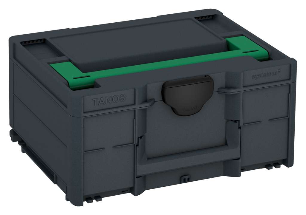 Systainer³ M 187, Anthracite with Signal Green lid handle and Black catches