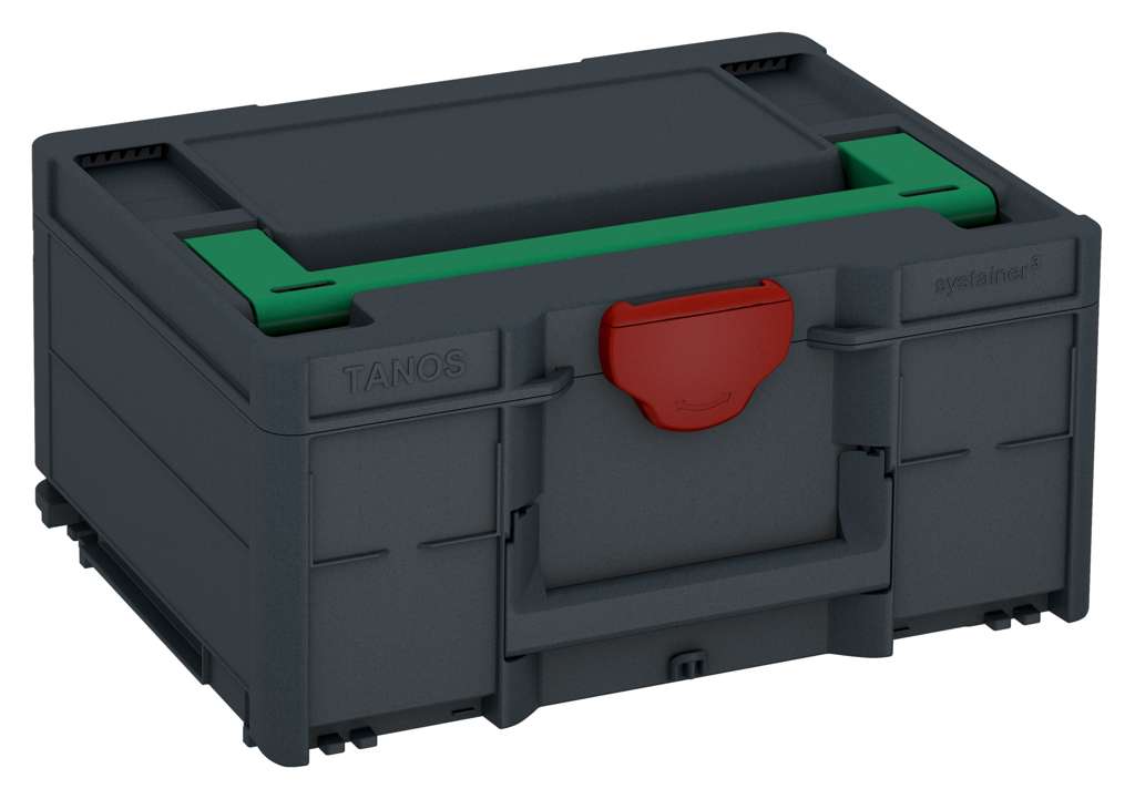 Systainer³ M 187, Anthracite with Signal Green lid handle and Carmine Red catches