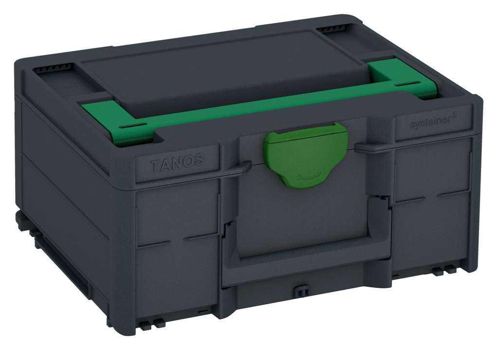 Systainer³ M 187, Anthracite with Signal Green lid handle and Emerald Green catches