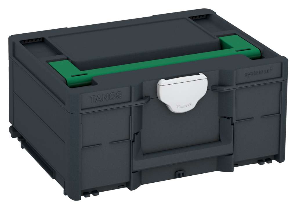 Systainer³ M 187, Anthracite with Signal Green lid handle and Light Grey catches