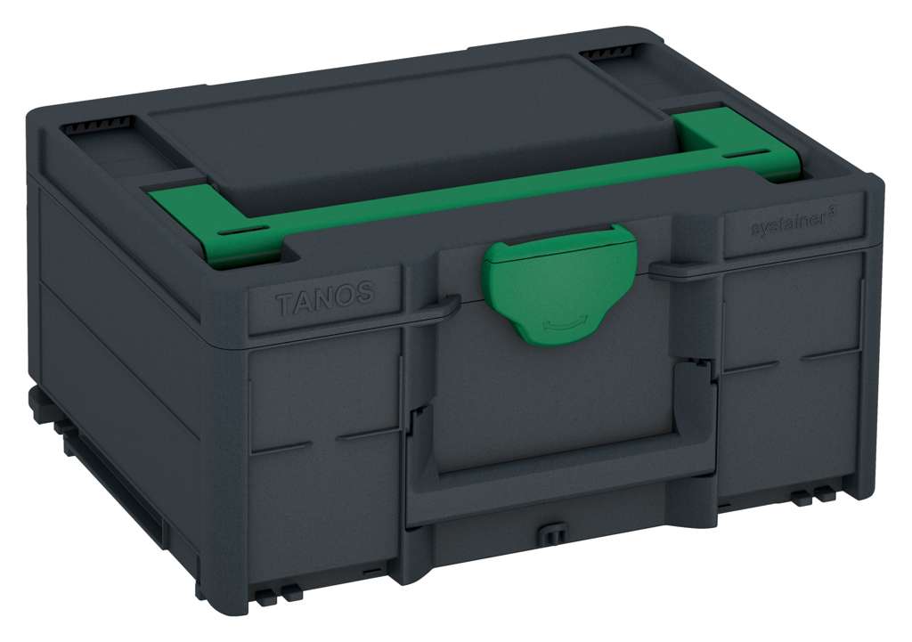 Systainer³ M 187, Anthracite with Signal Green lid handle and Signal Green catches
