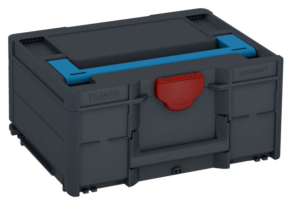 Systainer³ M 187, Anthracite with Sky Blue lid handle and Carmine Red catches