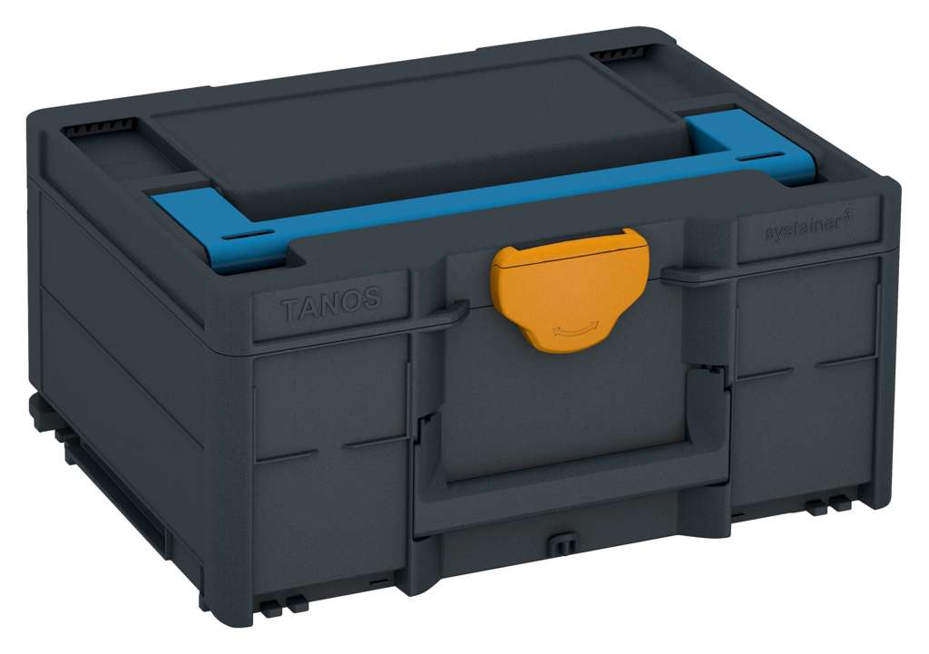 Systainer³ M 187, Anthracite with Sky Blue lid handle and Daffodil Yellow catches