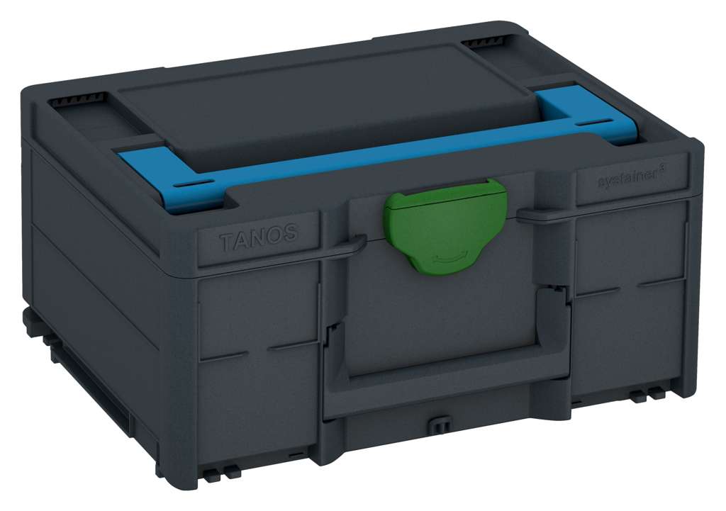 Systainer³ M 187, Anthracite with Sky Blue lid handle and Emerald Green catches
