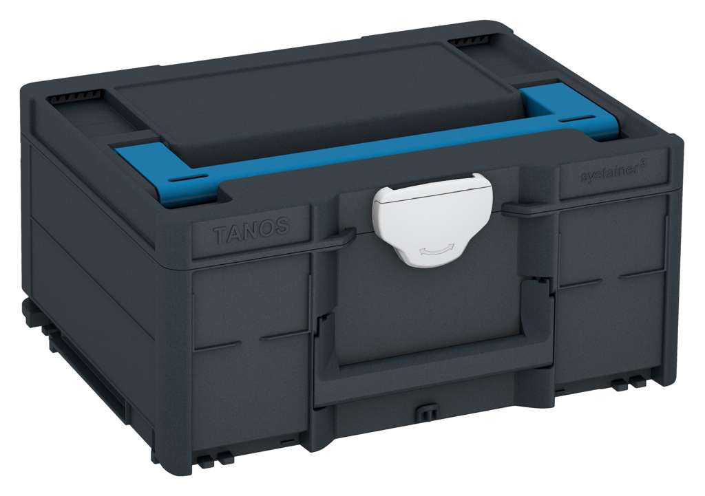 Systainer³ M 187, Anthracite with Sky Blue lid handle and Light Grey catches