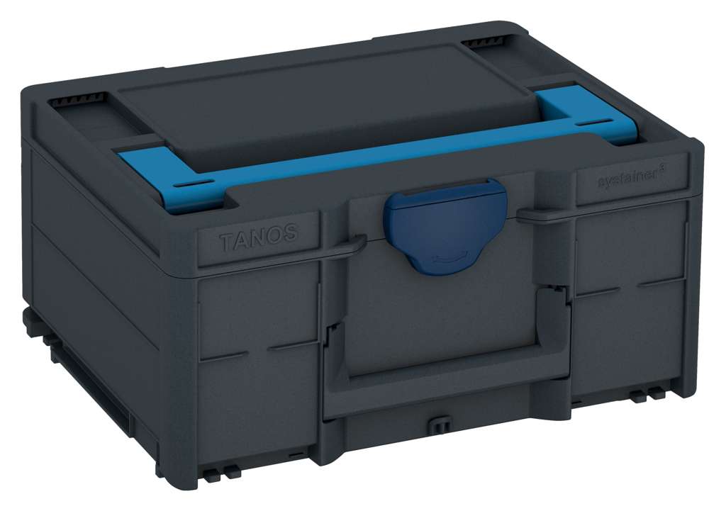 Systainer³ M 187, Anthracite with Sky Blue lid handle and Sapphire Blue catches
