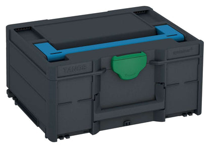 Systainer³ M 187, Anthracite with Sky Blue lid handle and Signal Green catches