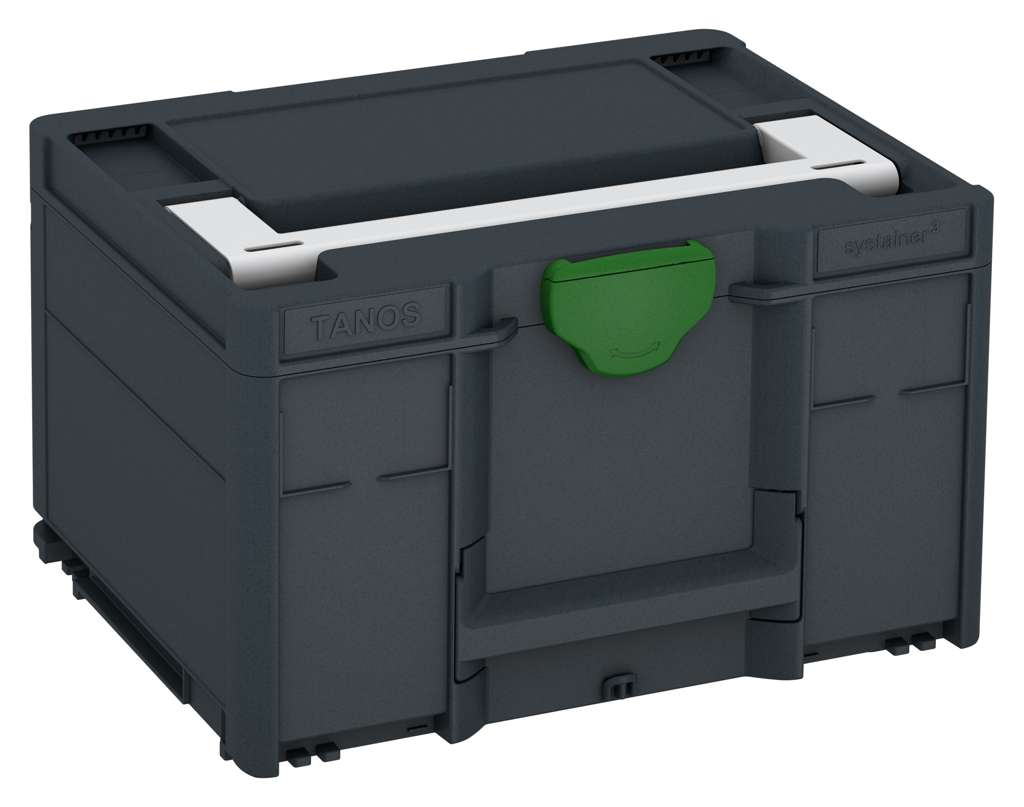 Systainer³ M 237, Anthracite with Light Grey lid handle and Emerald Green catches
