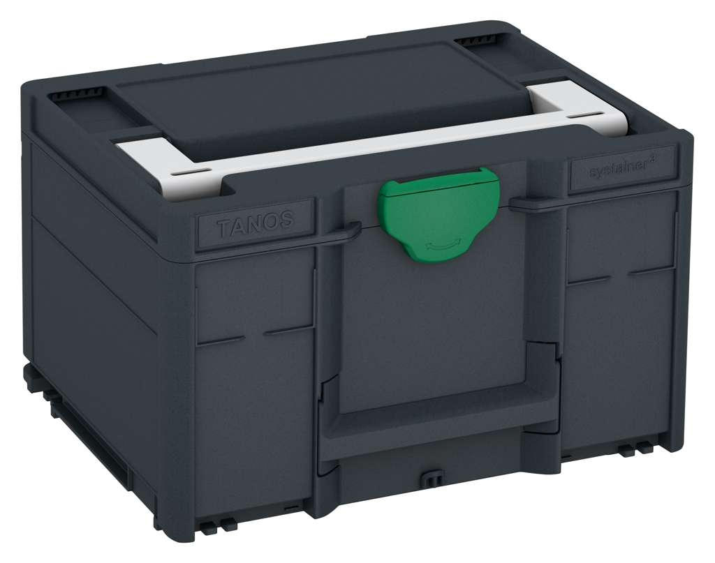 Systainer³ M 237, Anthracite with Light Grey lid handle and Signal Green catches