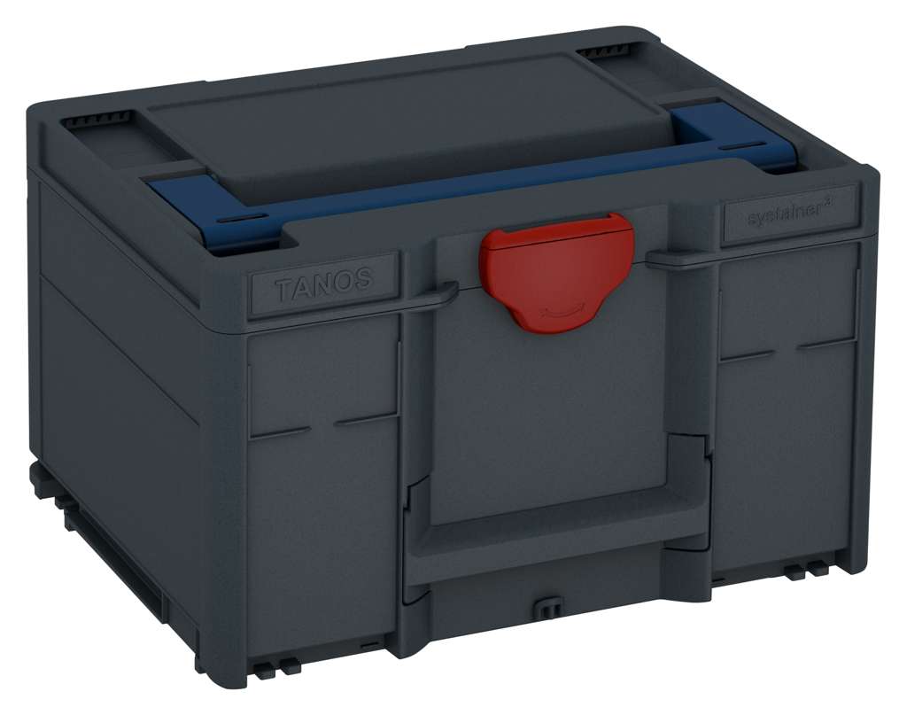 Systainer³ M 237, Anthracite with Sapphire Blue lid handle and Carmine Red catches