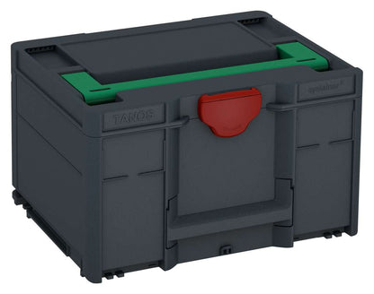 Systainer³ M 237, Anthracite with Signal Green lid handle and Carmine Red catches