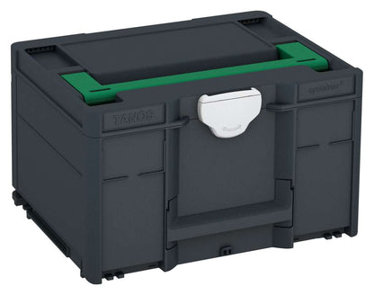 Systainer³ M 237, Anthracite with Signal Green lid handle and Light Grey catches