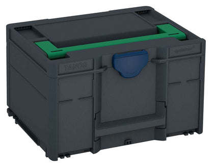 Systainer³ M 237, Anthracite with Signal Green lid handle and Sapphire Blue catches