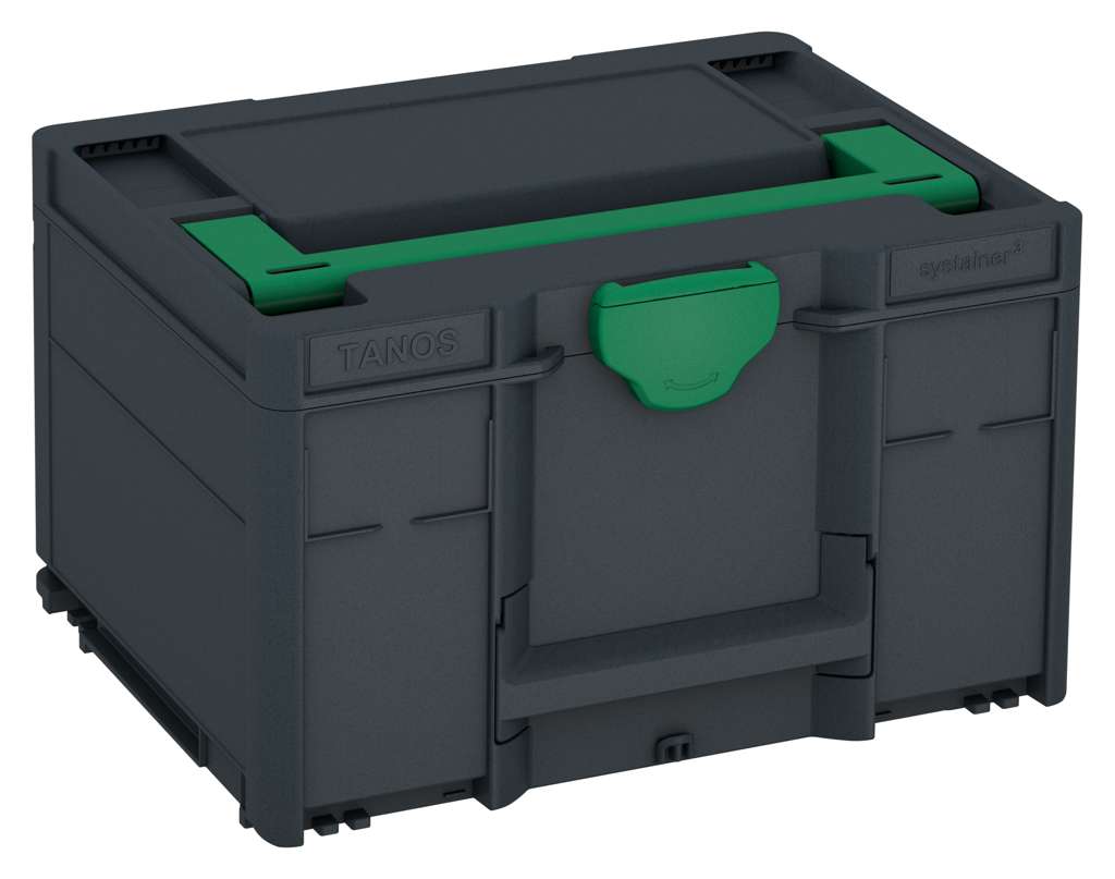 Systainer³ M 237, Anthracite with Signal Green lid handle and Signal Green catches