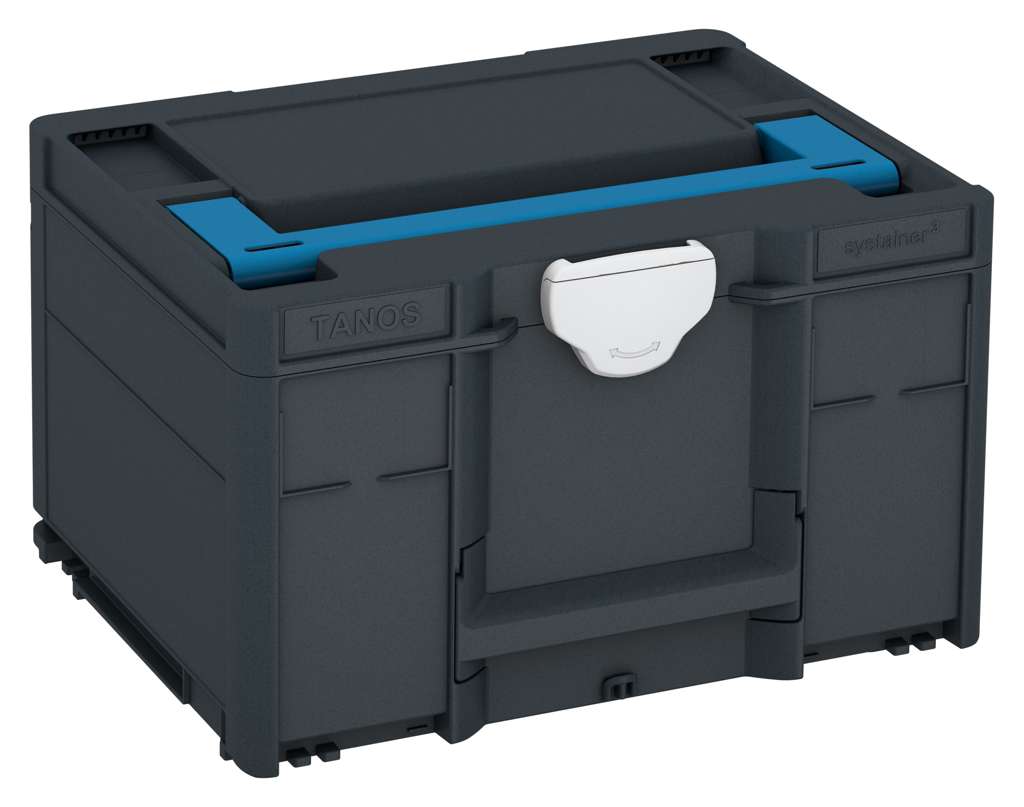 Systainer³ M 237, Anthracite with Sky Blue lid handle and Light Grey catches
