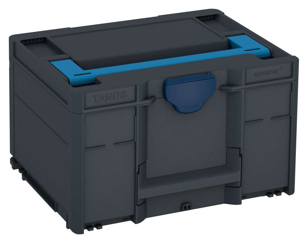 Systainer³ M 237, Anthracite with Sky Blue lid handle and Sapphire Blue catches