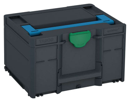Systainer³ M 237, Anthracite with Sky Blue lid handle and Signal Green catches