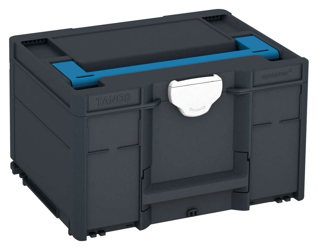Systainer³ M 237, Anthracite with Sky Blue lid handle and White catches