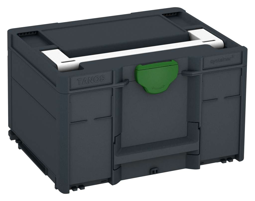 Systainer³ M 237, Anthracite with White lid handle and Emerald Green catches