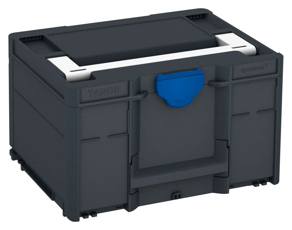 Systainer³ M 237, Anthracite with White lid handle and Signal Blue catches