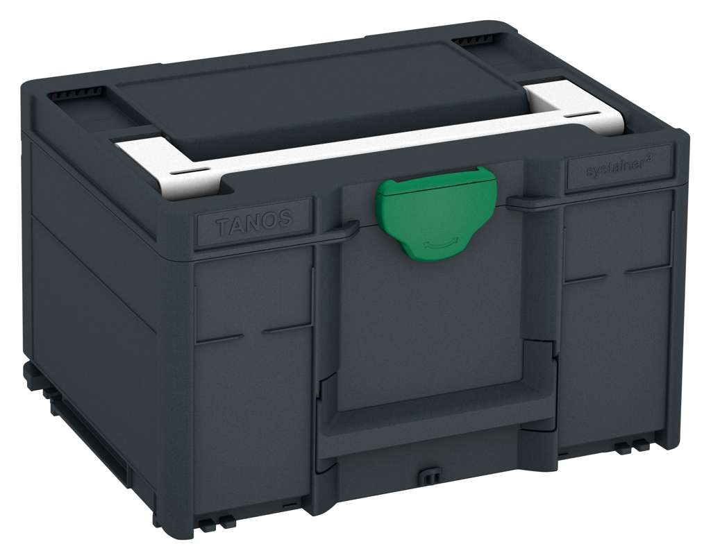 Systainer³ M 237, Anthracite with White lid handle and Signal Green catches