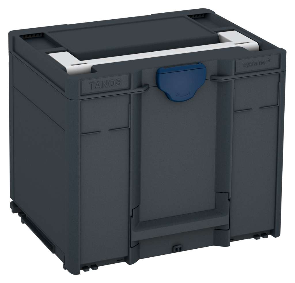 Systainer³ M 337, Anthracite with Light Grey lid handle and Sapphire Blue catches
