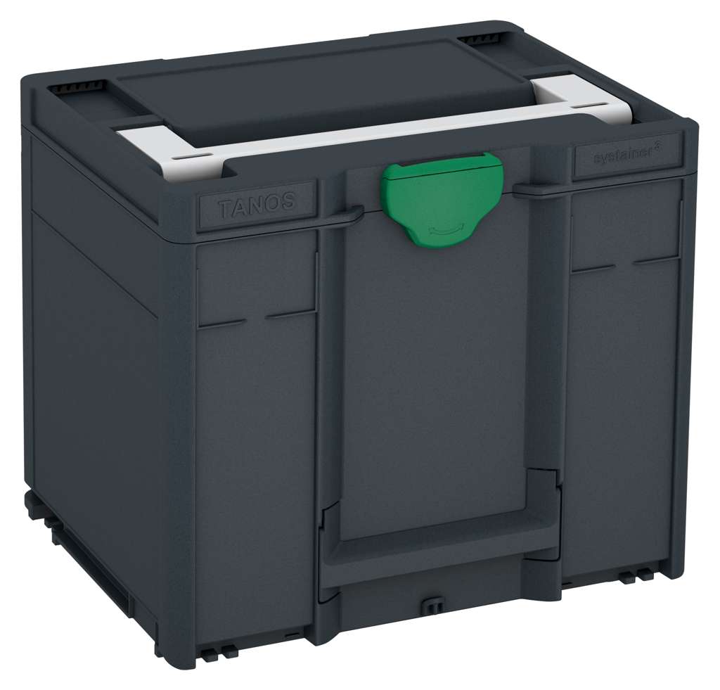 Systainer³ M 337, Anthracite with Light Grey lid handle and Signal Green catches