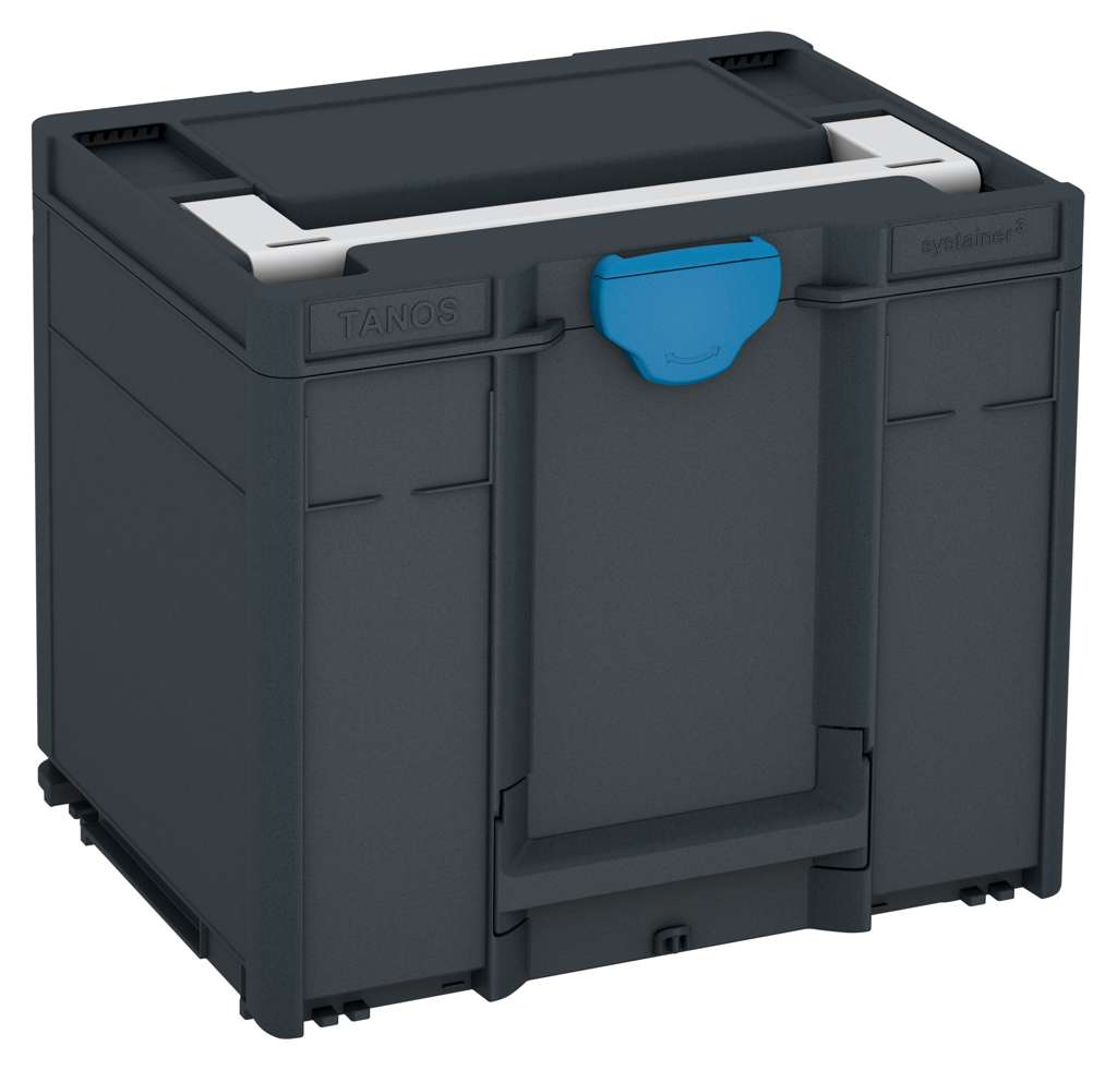 Systainer³ M 337, Anthracite with Light Grey lid handle and Sky Blue catches