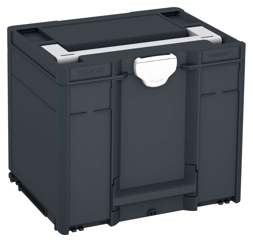Systainer³ M 337, Anthracite with Light Grey lid handle and White catches