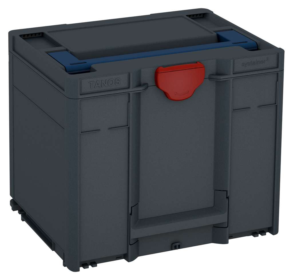 Systainer³ M 337, Anthracite with Sapphire Blue lid handle and Carmine Red catches