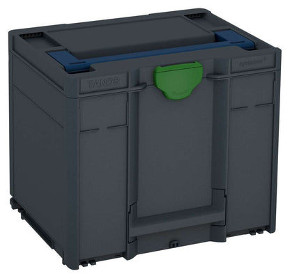Systainer³ M 337, Anthracite with Sapphire Blue lid handle and Emerald Green catches